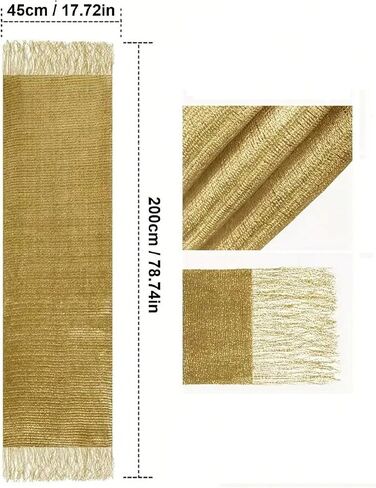 MakeMeChic Women's Metallic Tassel Trim Scarf Sparkly Party Elegant Shawls and Wraps in Saudi Arabia
