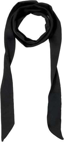 Soft Black Scarf for Women Dress, 76Inch Long Solid Ribbon Chiffon Decorative Scarves Necklace Neck Scarf Dress Belt for Hairband Hat Handbag Necktie in Kuwait