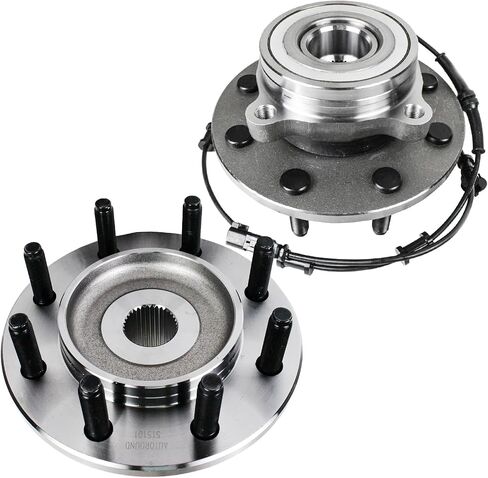 Autoround 515101 4WD Front Wheel Bearing and Hub Assembly Compatible with 2006-2008 Dodge Ram 1500 2500 3500, 8 Lug w/ABS Pair in Saudi Arabia