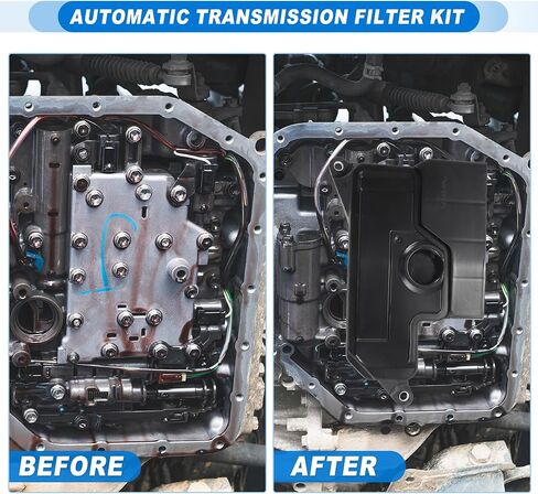 ACROPIX Automatic Transmission Filter Kit CVT Oil Cooler Filter Oil Pan Gasket Kit Fit for Toyota Avalon 2007-2018 No.3533048020/3533033050 - Pack of 2 in Saudi Arabia