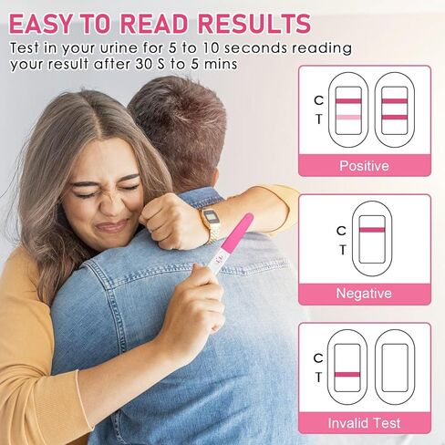 5 اختبارات حمل للكشف المبكر، مجموعة أدوات اختبار الحمل، كشف مبكر دقيق لـ HCG للنساء، سريع وسهل الاستخدام، اختبارات حمل سهلة في المنزل، معبأة بشكل فردي (أحمر وردي) in Kuwait