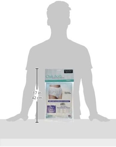 سروال Quik-Sorb من الفينيل القابل لإعادة الاستخدام من Essential Medical Supply - يتضمن 3 أزواج من الواقيات، مقاس X-Large in Kuwait