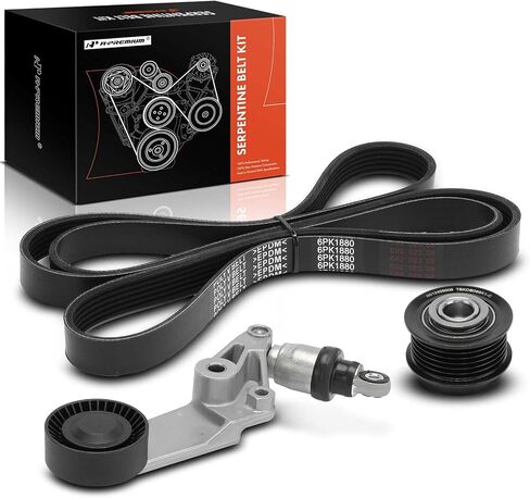 A-Premium Engine Serpentine Drive Belt Kit with Tensioner & Idler Pulley Compatible with Toyota Corolla 1998 1999 2000 2001 2002, Celica 2000 2001 2002, 1.8L in Saudi Arabia