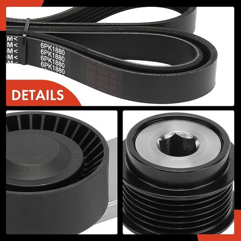 A-Premium Engine Serpentine Drive Belt Kit with Tensioner & Idler Pulley Compatible with Toyota Corolla 1998 1999 2000 2001 2002, Celica 2000 2001 2002, 1.8L in Saudi Arabia