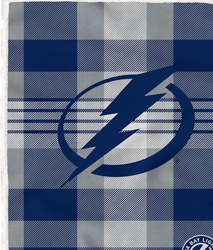 Pegasus Sports Officially Licensed NHL Plaid Steel Royal Plush Sherpa Blanket in Kuwait