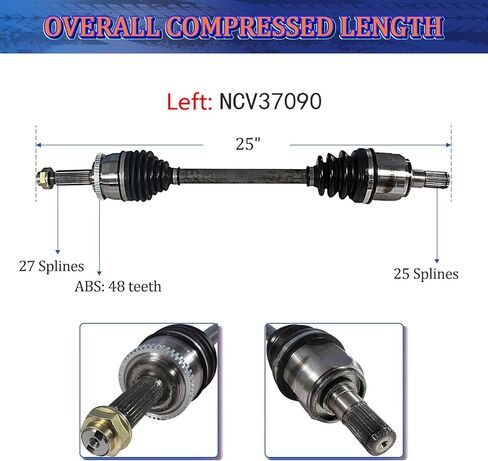 Maxfavor CV Axle Front Fit Hyundai Accent 2012-2017 SE Sport GLS GS 1.6L l4، مجموعة وصلات محور السيرة الذاتية للسائق الأمامي جانب الركاب لعام 2012 2013 2014 2015 2016 2017 in Saudi Arabia
