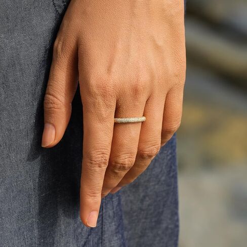 STORYJEWELLERY خواتم متراصة مطلية بالذهب عيار 18 قيراط للنساء، أساور أبدية للنساء، خواتم زفاف سميكة، خاتم بيان تمهيد مطلي بالذهب، هدايا لها in Saudi Arabia