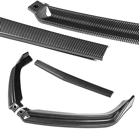 5pcs Combo Front Bumper Body Kit Lip + Side Skirt Extensions Diffuser Compatible with 2015-2018 Volkswagen Jetta MK6 2016 2017 (Painted Black) in Saudi Arabia