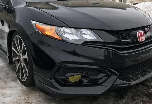 2 Pieces HFP Style Polyurethane Front Bumper Lip Spoiler Splitter Body Kit Trim Protection Compatible with 2014 2015 Honda Civic 2DR Coupe (Painted White) in Saudi Arabia