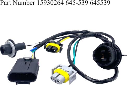 Headlight Harness Connector Compatible with Chevy Malibu 2008-2012 Replaces Part Number 15930264 645-539 645539 in Saudi Arabia