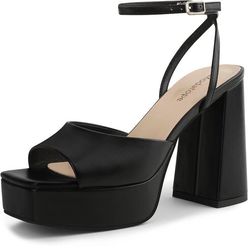 Modatope Platform Heels for Women Platform Sandals Womens Chunky Heel Open Toe Pumps Ankle Strap Womens Wedding Party Pumps Shoes in Saudi Arabia