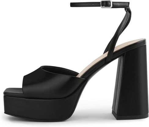 Modatope Platform Heels for Women Platform Sandals Womens Chunky Heel Open Toe Pumps Ankle Strap Womens Wedding Party Pumps Shoes in Saudi Arabia