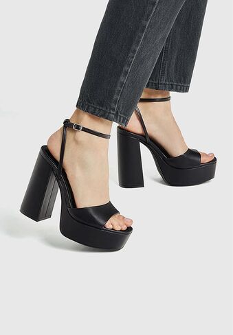 Modatope Platform Heels for Women Platform Sandals Womens Chunky Heel Open Toe Pumps Ankle Strap Womens Wedding Party Pumps Shoes in Saudi Arabia