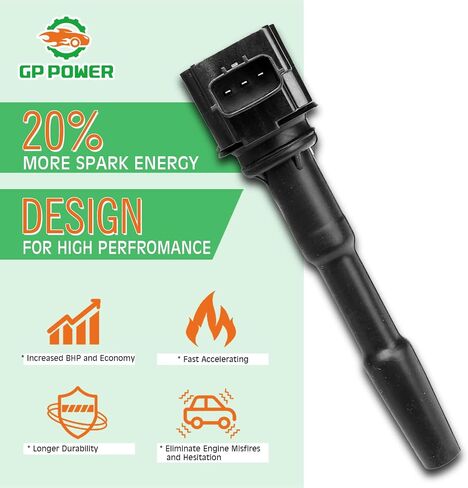 Ignition Coil Pack Set Of 1 Compatible With Smart Fortwo Renault Clio Captur Kangoo Megane Duster Grand Scenic Nissan Juke Qashqai Dacia 0.9T 1.0 1.2T L3 L4 Replacement For 22433-2428R UF808 in Saudi Arabia