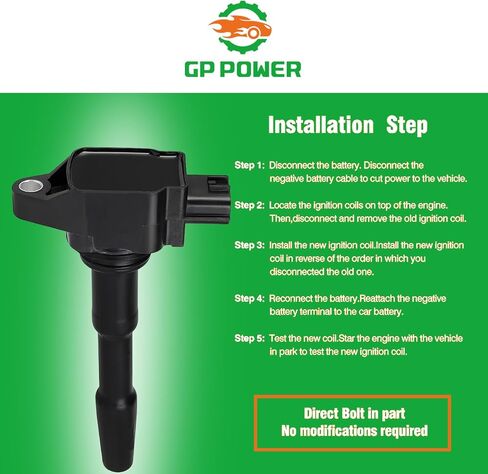 Ignition Coil Pack Set Of 1 Compatible With Smart Fortwo Renault Clio Captur Kangoo Megane Duster Grand Scenic Nissan Juke Qashqai Dacia 0.9T 1.0 1.2T L3 L4 Replacement For 22433-2428R UF808 in Saudi Arabia