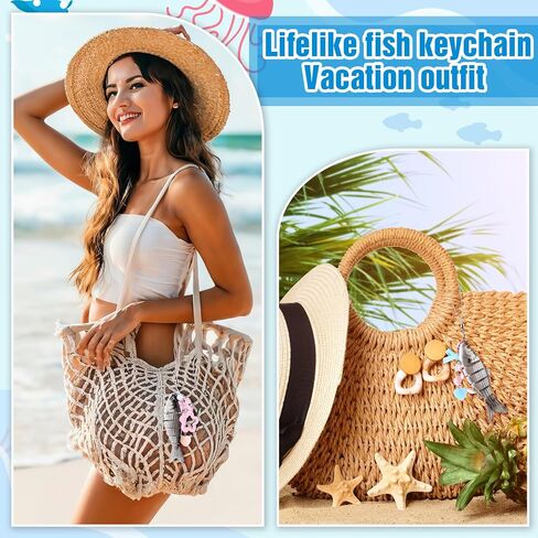 2 Pcs Fish Keychain Sardine Fishing Lure Keychain for Men Women Y2k Charms Cute Fun Bag Purse Accessories in Saudi Arabia