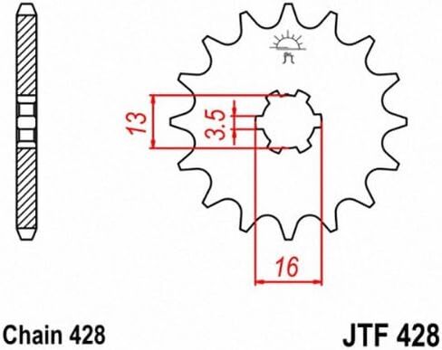 JT Sprockets JTF428.14 14T Steel Front Sprocket in Saudi Arabia