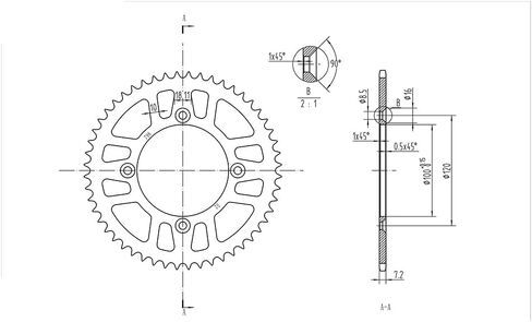 BikeMaster Rear Steel Sprockets 428 52T in Saudi Arabia