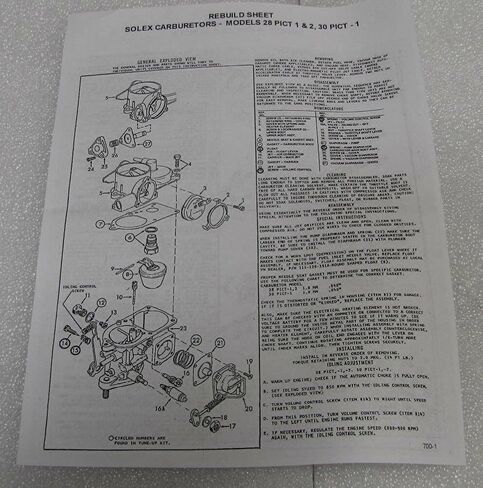 مجموعة إعادة بناء RADKE SOLEX CARB، Bug/Beetle 28 PICT-34-3 113-198-575U، 21 قطعة. عدة in Saudi Arabia