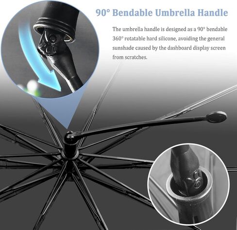 Umbrella Sun Shade for Car Windshield,2025 Upgrade Car Windshield Sun Shade with Bendable Handle for Automotive Interior Suns Protection,Foldable Automotive Windshields Sunshades in Saudi Arabia