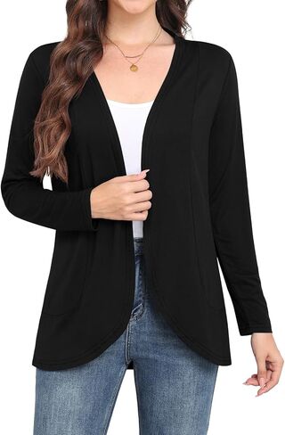 Yincro Women's Long Sleeve Cardigan Lightweight Soft Open Front Casual Cardigans in Saudi Arabia