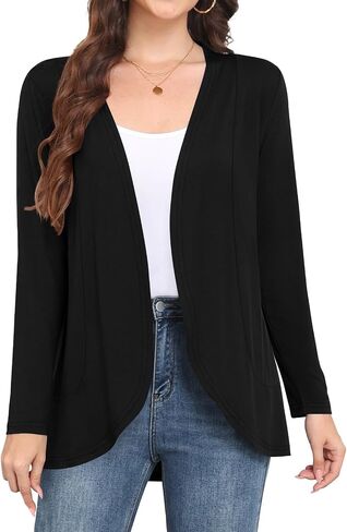 Yincro Women's Long Sleeve Cardigan Lightweight Soft Open Front Casual Cardigans in Saudi Arabia