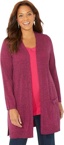 Catherines Women's Plus Size Marled Sweater Cardigan in Saudi Arabia