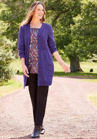 Catherines Women's Plus Size Marled Sweater Cardigan in Saudi Arabia