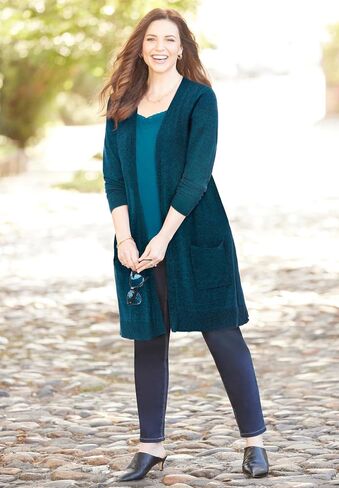 Catherines Women's Plus Size Marled Sweater Cardigan in Saudi Arabia
