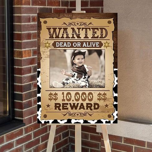 Wanted Poster, Custom Custom Wanted Poster Welcome Party Sign, Wild West Party, Cowgirl Party, Outlaw Wanted Sign, Western Party in Saudi Arabia