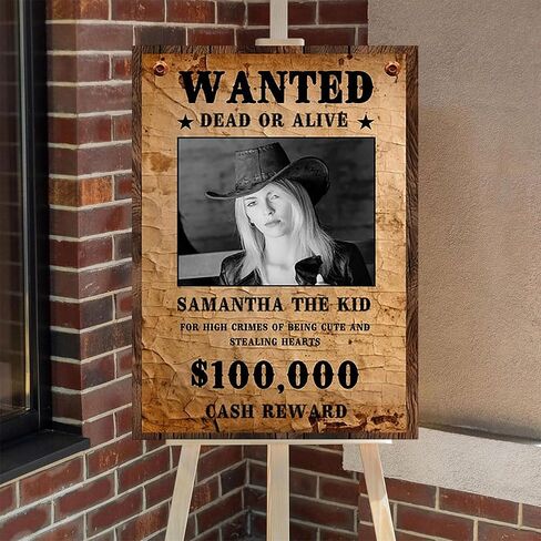 Wanted Poster, Custom Custom Wanted Poster Welcome Party Sign, Wild West Party, Cowgirl Party, Outlaw Wanted Sign, Western Party in Saudi Arabia