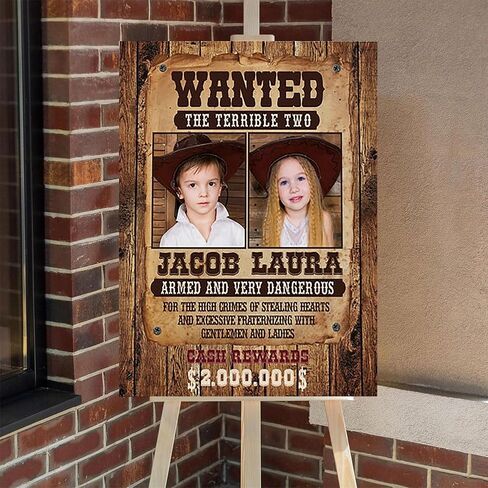Wanted Poster, Custom Custom Wanted Poster Welcome Party Sign, Wild West Party, Cowgirl Party, Outlaw Wanted Sign, Western Party in Saudi Arabia