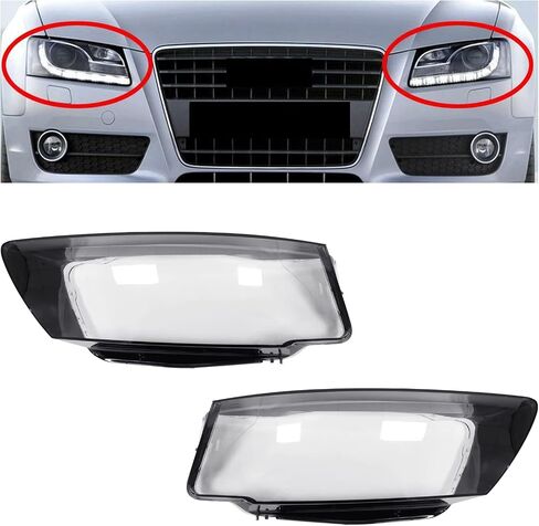 NewYall Left and Right Headlight Lens Shell Cover for Audi A5 S5 RS5 2008-2012 in Saudi Arabia