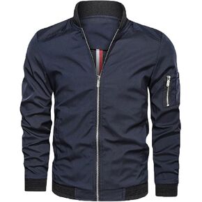 Jinsha Mens Lightweight Bomber Windbreaker Jacket Fall/Spring Stylish Casual Outdoor Waterproof Softshell Zipper Jackets in Saudi Arabia