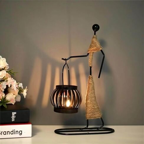 Candle Holder Decor for Centerpieces, Tea Light Candle Holder for Home, Bar, Restaurant, Hotel Dinning Table Decor, Handmade Iron Craft (Style A) in Saudi Arabia