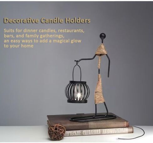 Candle Holder Decor for Centerpieces, Tea Light Candle Holder for Home, Bar, Restaurant, Hotel Dinning Table Decor, Handmade Iron Craft (Style A) in Saudi Arabia