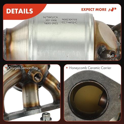 مجموعة المحول الحفاز لمشعب العادم الأمامي A-Premium تناسب مباشرة متوافقة مع Mitsubishi Outlander 2007-2013، 3.0L، متوافق مع EPA، استبدال # 1555A481، 1555A575 in Saudi Arabia