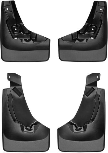 WeatherTech Custom No Drill Splash Guard MudFlaps for Toyota RAV4, RAV4 Hybrid, RAV4 Prime - Front & Rear Set (110105-120105), Black in Saudi Arabia