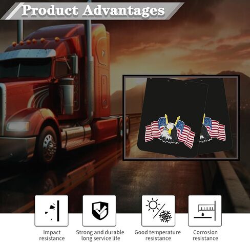 24"x30" Mud Flaps for Semi-Trucks Tractors Trailers Heavy-Duty Trucks 24"x30" Mudflaps Black Semi Truck Mudguards 1 Pair (30MF-INT) in Saudi Arabia