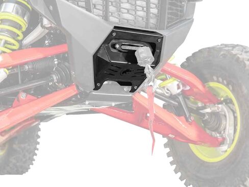 لوحة تركيب ونش SuperATV للخدمة الشاقة لعام 2022+ Polaris RZR Pro R/Turbo R | طلاء فولاذي 3/16 بوصة | طلاء مسحوق مقاوم للأشعة فوق البنفسجية يمنع التآكل | يتم تركيبه بسرعة وسهولة in Saudi Arabia