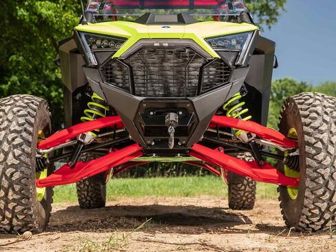 لوحة تركيب ونش SuperATV للخدمة الشاقة لعام 2022+ Polaris RZR Pro R/Turbo R | طلاء فولاذي 3/16 بوصة | طلاء مسحوق مقاوم للأشعة فوق البنفسجية يمنع التآكل | يتم تركيبه بسرعة وسهولة in Saudi Arabia