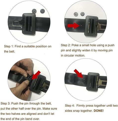 Hand Tools 5 Pcs Seat Belt Stop Buttons for Vehicle Anti Slip Practical Prevent Seatbelt Retainer Buckle from Sliding Down Seat Belt Stopper Clips No Welding Required in Kuwait