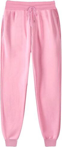 Sweatpants for Women Baggy Fleece Lined High Waisted Drawstring Joggers Casual Athletic Travel Sweat Pant with Pocket in Saudi Arabia
