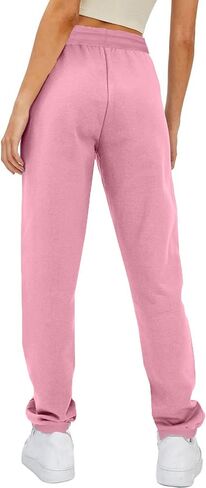 Sweatpants for Women Baggy Fleece Lined High Waisted Drawstring Joggers Casual Athletic Travel Sweat Pant with Pocket in Saudi Arabia