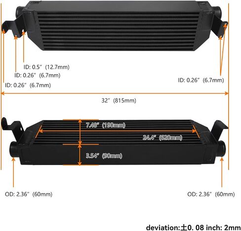 مجموعة ترقية المبرد الداخلي المزدوج Fmic تناسب سيارة Volkswagen Golf R Gti Mk 7 Audi S3 8V in Saudi Arabia