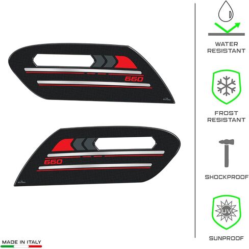 Motorcycle 3D Stickers Compatible with Triumph Trident 660 2021-2025. Tank Side Protector Protections from Impact and Scratches. Resin Stickers - Made in Italy in Saudi Arabia