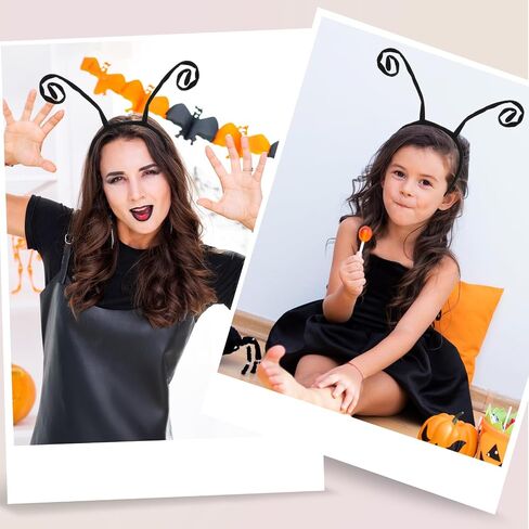 Butterfly Antenna Headband Bug Headband Bee Hair Hoop Halloween Cosplay Costume Headband Dress Up Hairband for Halloween Parties Women Men (Black in Saudi Arabia