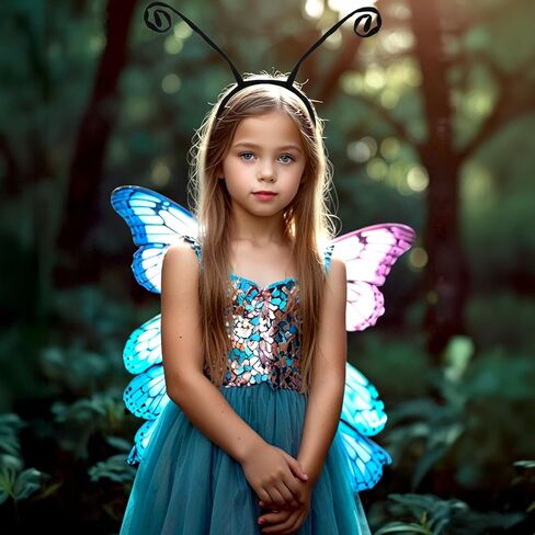 Butterfly Antenna Headband Bug Headband Bee Hair Hoop Halloween Cosplay Costume Headband Dress Up Hairband for Halloween Parties Women Men (Black in Saudi Arabia
