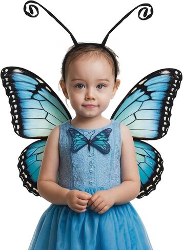 Butterfly Antenna Headband Bug Headband Bee Hair Hoop Halloween Cosplay Costume Headband Dress Up Hairband for Halloween Parties Women Men (Black in Saudi Arabia