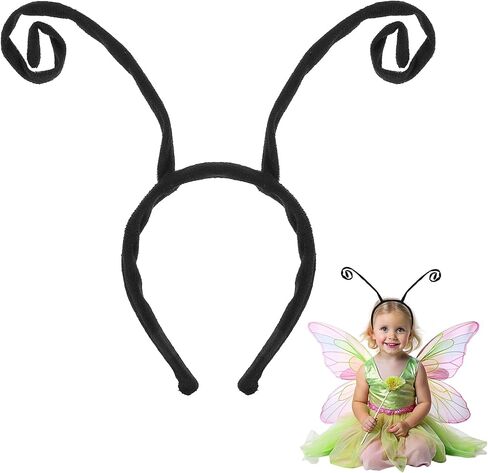 Butterfly Antenna Headband Bug Headband Bee Hair Hoop Halloween Cosplay Costume Headband Dress Up Hairband for Halloween Parties Women Men (Black in Saudi Arabia